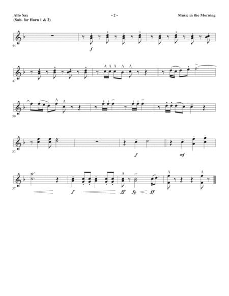 Music In The Morning Alto Sax 1 2 Sub Horn 1 2 Page 2
