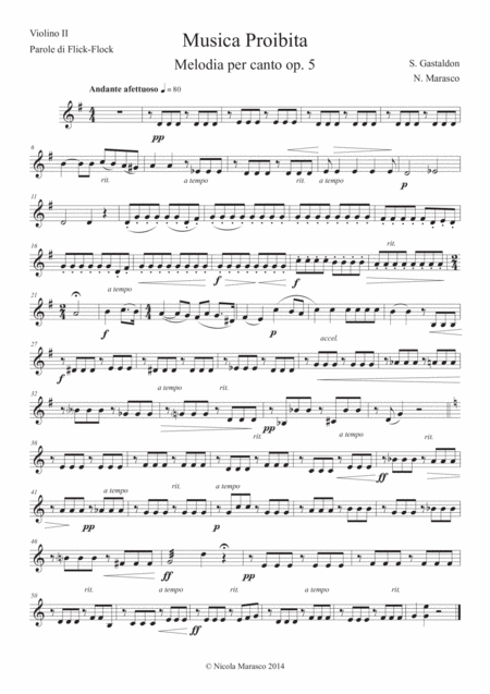 Musica Proibita Orchestral Parts Set Page 2