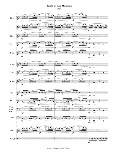 Mussorgsky Night On Bald Mountain For Concert Band Page 2