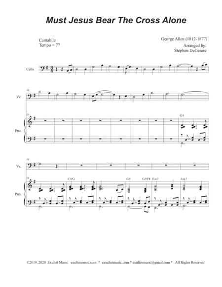 Must Jesus Bear The Cross Alone Cello Solo And Piano Page 2