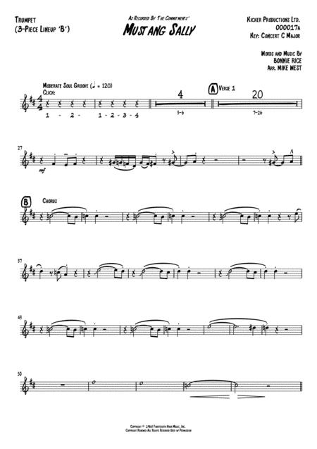 Mustang Sally 3 Piece Brass Section B Page 2