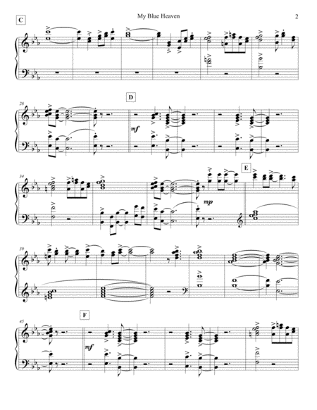 My Blue Heaven Electric Piano Page 2