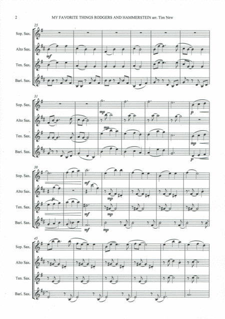 My Favorite Things Sax Quartet Page 2