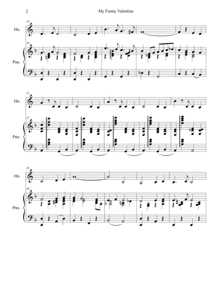 My Funny Valentine For French Horn Solo Page 2