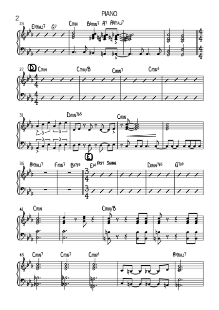 My Funny Valentine Piano Page 2