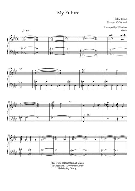 My Future Billie Eilish Piano Accompaniment Page 2