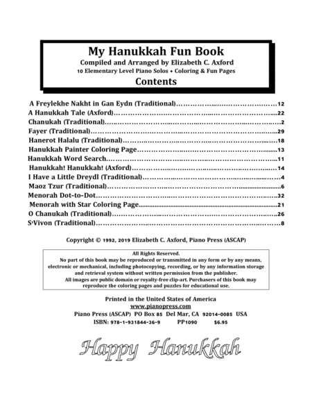 My Hanukkah Fun Book Page 2