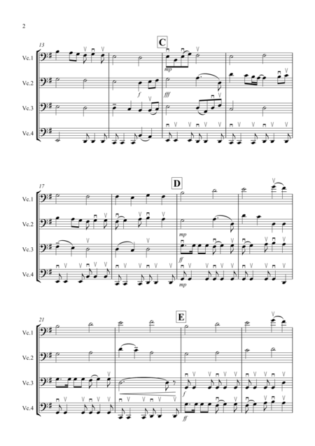 My Heart Will Go On Love Theme From Titanic For Cello Quartet Page 2