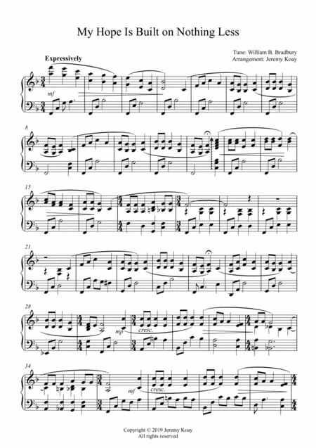 My Hope Is Built On Nothing Less Solo Piano Page 2