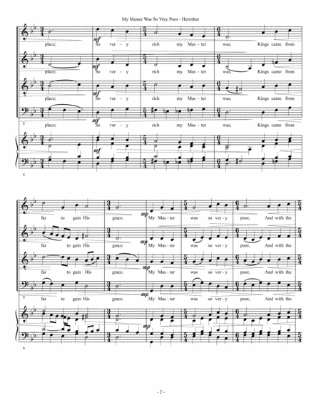 My Master Was So Very Poor Herrnhut Anthem Chorale Variant Page 2