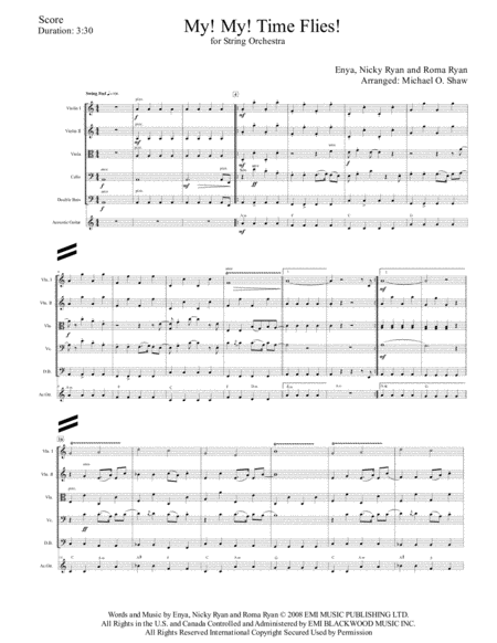 My My Time Flies For String Orchestra With Optional Acoustic Guitar Page 2