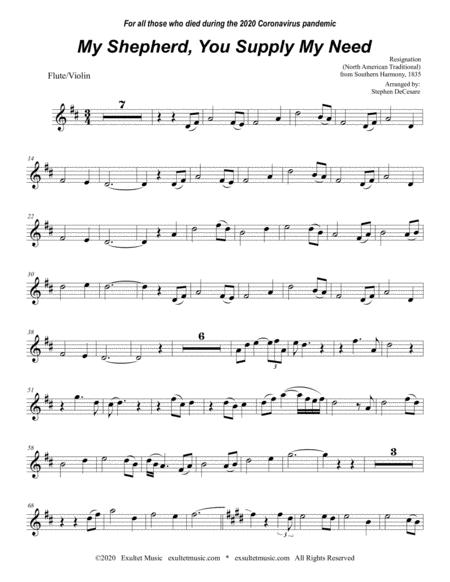 My Shepherd You Supply My Need For Flute Or Violin Solo And Piano Page 2