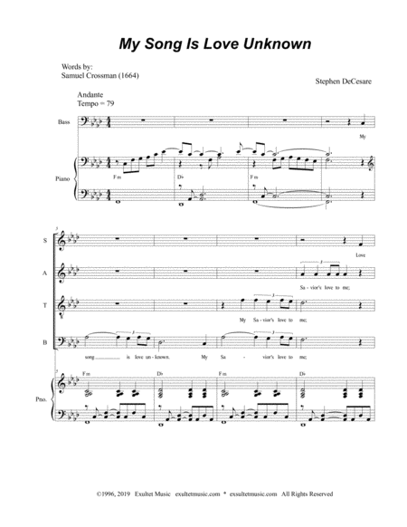 My Song Is Love Unknown For Satb Page 2