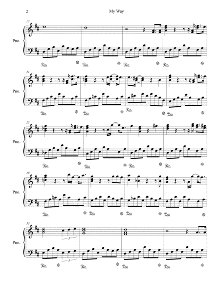 My Way Piano Solo Page 2