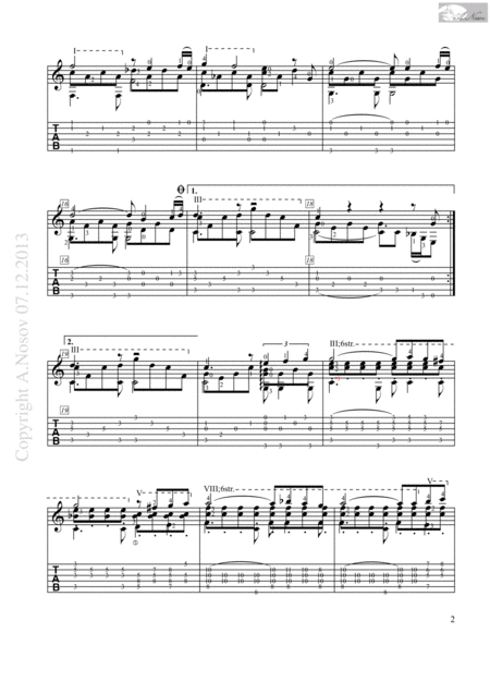 My Way Sheet Music For Guitar Page 2