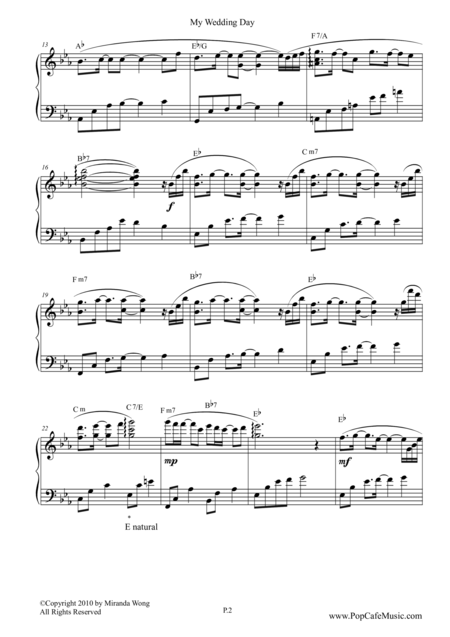 My Wedding Day Romantic Piano Music Page 2