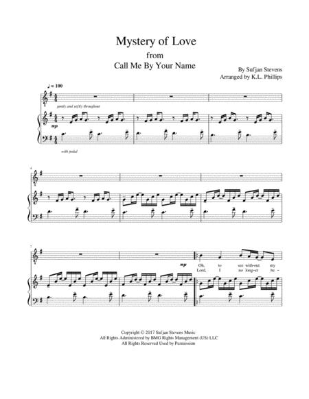 Mystery Of Love Vocal Solo With Piano Accompaniment Page 2