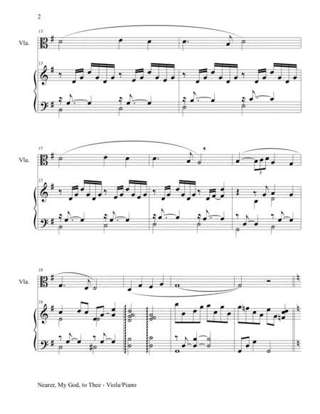 Nearer My God To Thee Duet Viola Piano With Score And Instrument Part Page 2