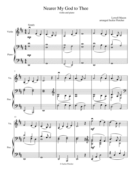 Nearer My God To Thee Violin And Piano Page 2