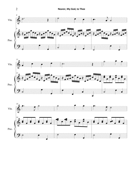 Nearer My God To Thee Violin Piano Page 2