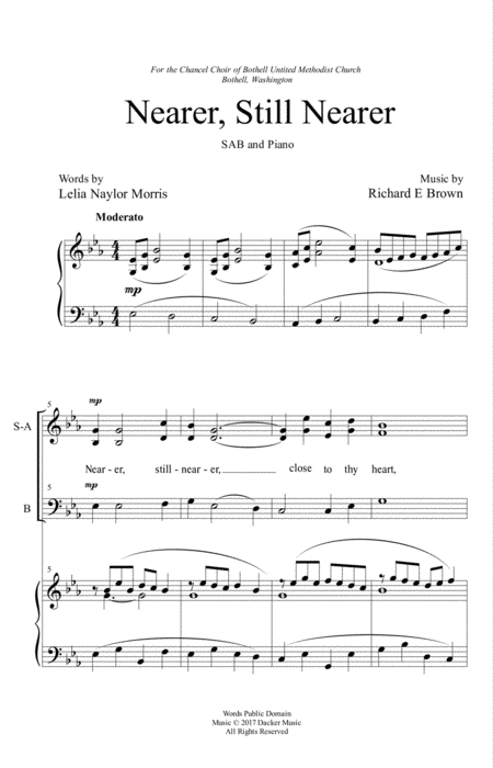 Nearer Still Nearer For Satb Page 2