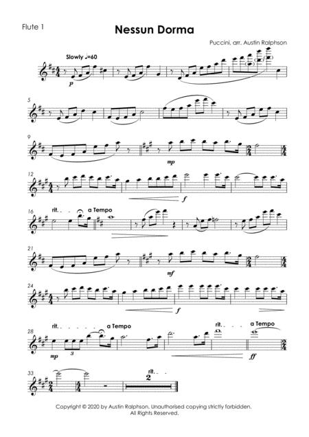 Nessun Dorma Flute Quartet Page 2