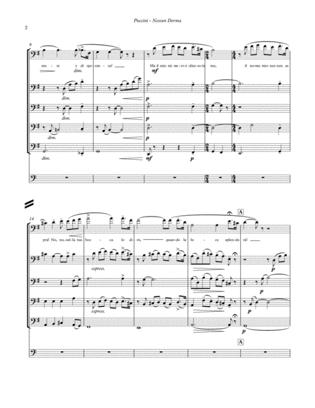 Nessun Dorma For Solo Trombone 4 Part Trombone Choir W Opt Timpani Page 2