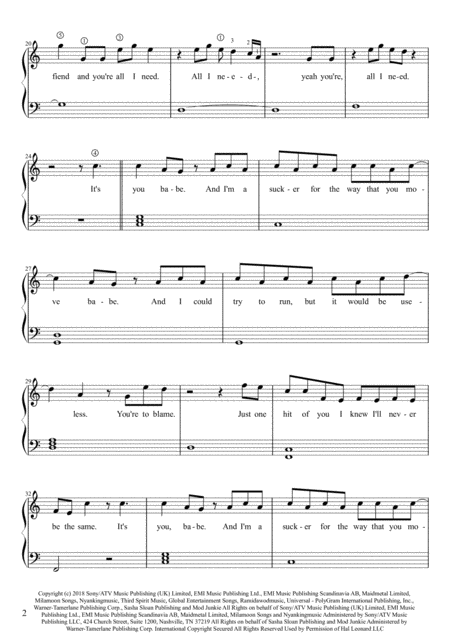 Never Be The Same Easy Piano Page 2
