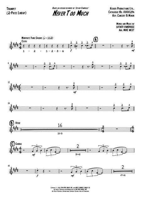 Never Too Much 2 Piece Brass Section Page 2