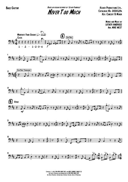 Never Too Much Bass Guitar Page 2