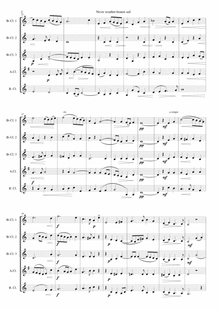 Never Weather Beaten Sail For Clarinet Quintet Page 2