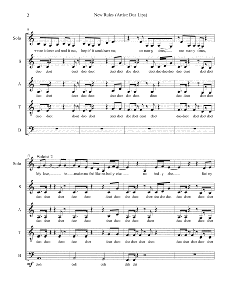 New Rules Satb A Cappella Page 2