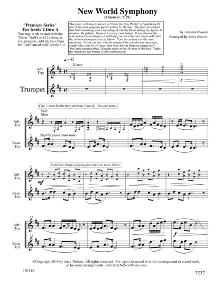 New World Symphony Dvorak Arrangements Level 2 4 For Trumpet Written Acc Page 2