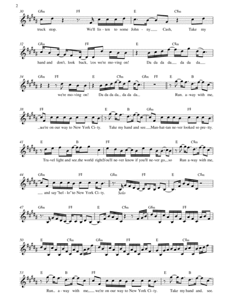 New York City By Owl City Vocal Lead Sheet High Voice Page 2