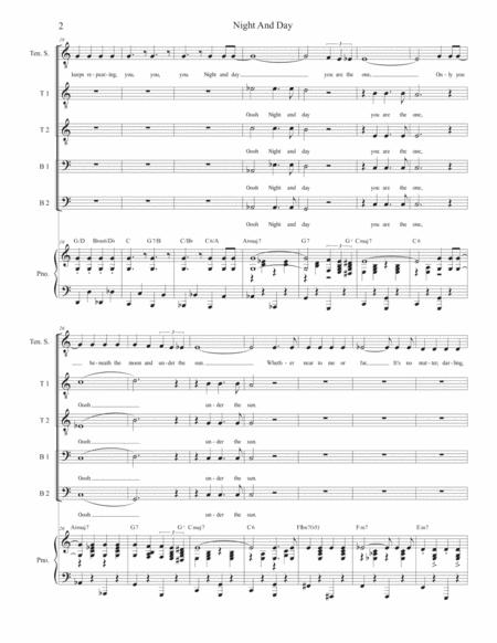 Night And Day For Tenor Solo And Ttbb Page 2