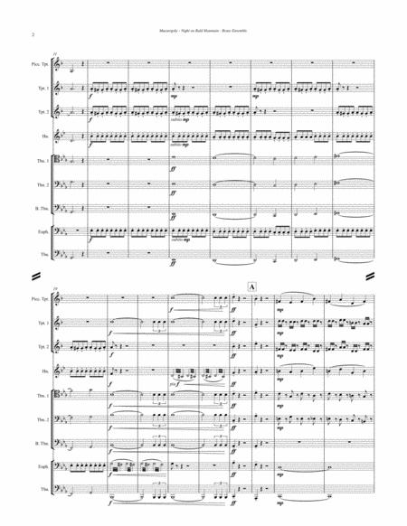 Night On Bald Mountain For 9 Part Brass Ensemble Page 2