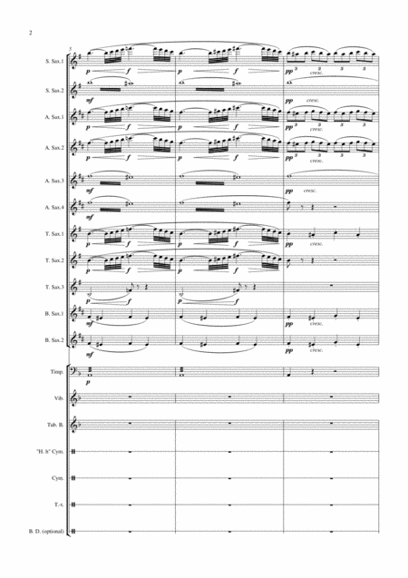 Night On The Bare Mountain Arranged For Saxophone Ensemble Score And Parts Page 2