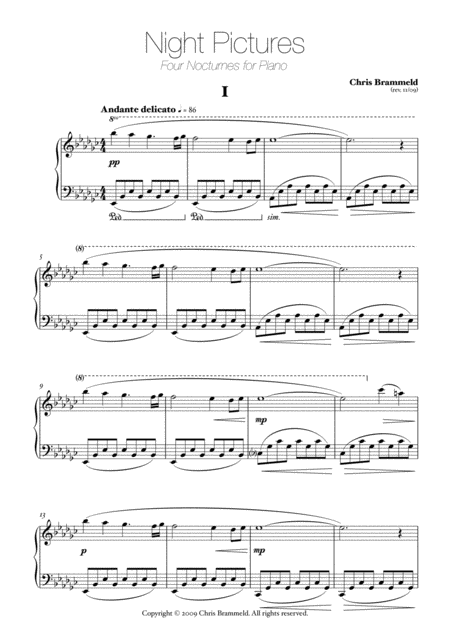 Night Pictures Four Nocturnes For Piano Page 2