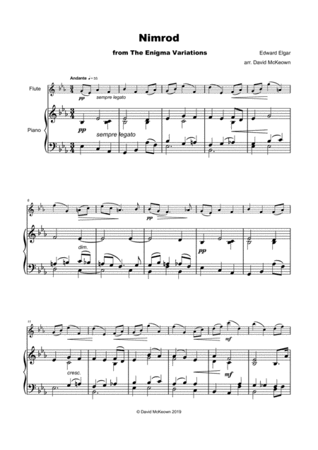 Nimrod From The Enigma Variations By Elgar For Flute And Piano Page 2