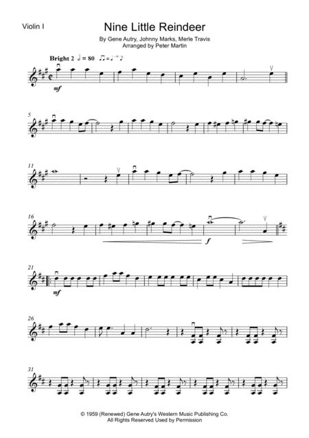 Nine Little Reindeer String Quartet Orchestra Page 2