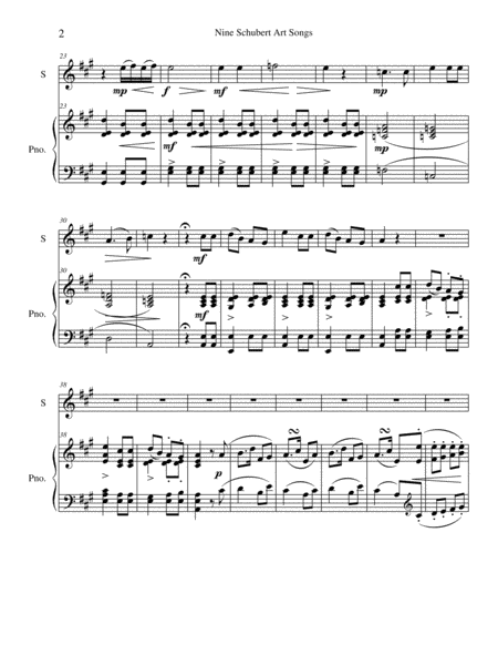 Nine Schubert Art Songs Page 2