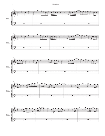 No One Easy Key Of C Piano Page 2