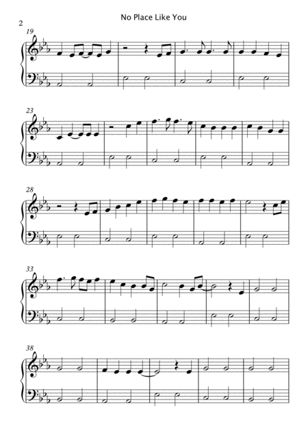 No Place Like You By Backstreet Boys Easy Piano In Easy To Read Format Page 2