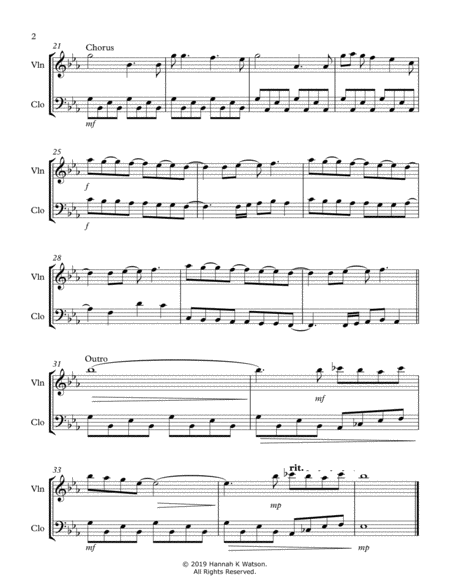 No Surprises Radiohead Violin And Cello Duet Page 2