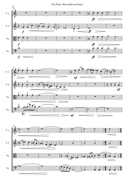 No Time Thou Shalt Not Boast For String Quartet Page 2