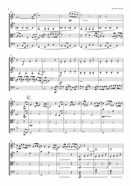 No Time To Die Bond Theme For String Quartet Page 2