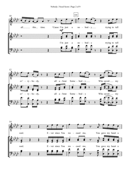 Nobody Casting Crowns Anthem Vocal Part Solo With Satb Page 2