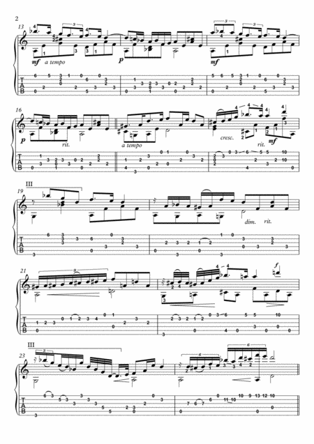 Nocturne 21 By Chopin For Guitar Solo Page 2