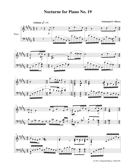 Nocturne For Piano No 19 Page 2