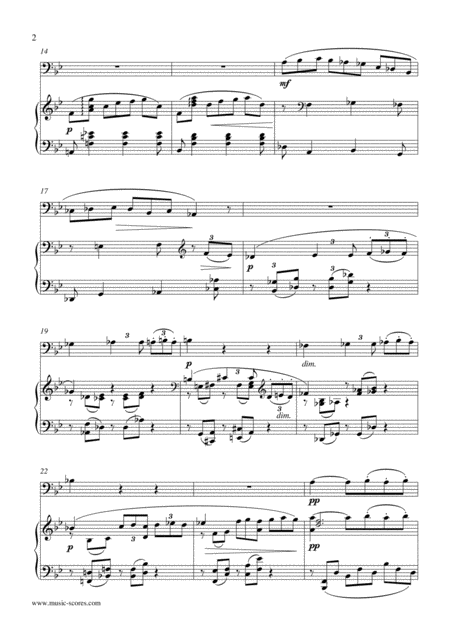 Nocturne Op 33 No 3 Trombone And Piano Page 2